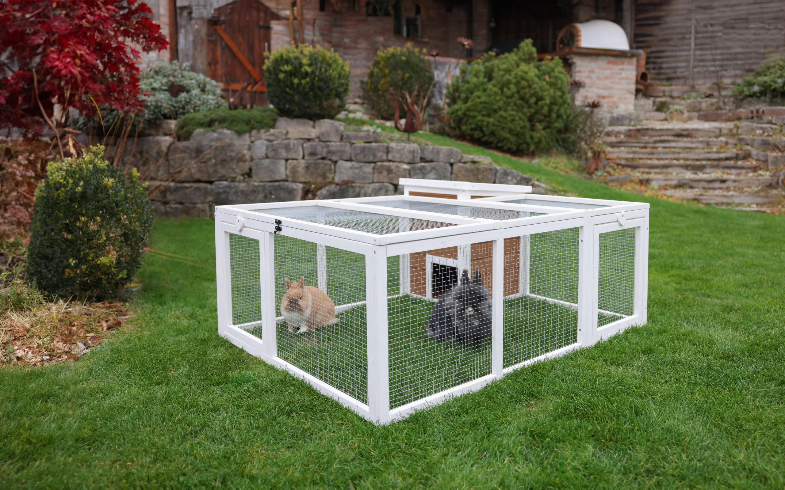 kerbl-pet-enclos-ext-rieur-avec-abri-int-gr-132x102x59-cm-pour-lapin-maison-en-b image 3