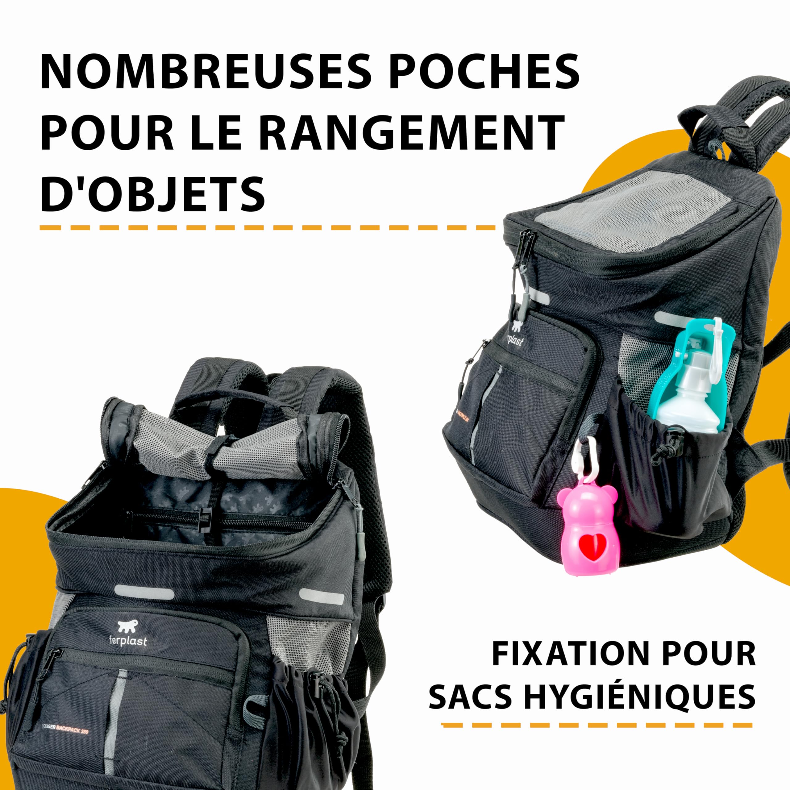 ferplast-voyager-backpack-350-sac-dos-transport-chat-et-chien-29x21x36h-cm-max-1 image 4