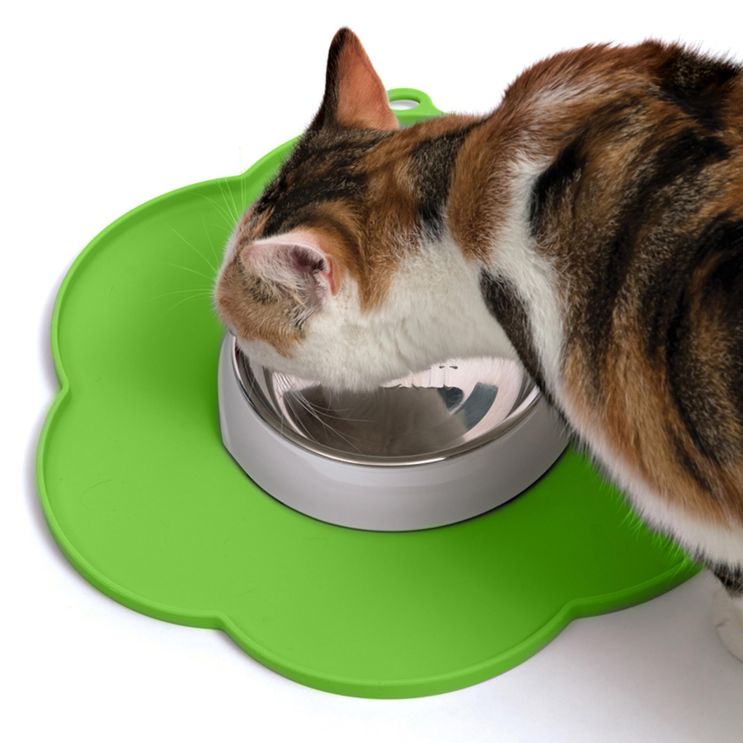 catit-flower-placemat-tapis-silicone-moyen-vert-35-cm image 3