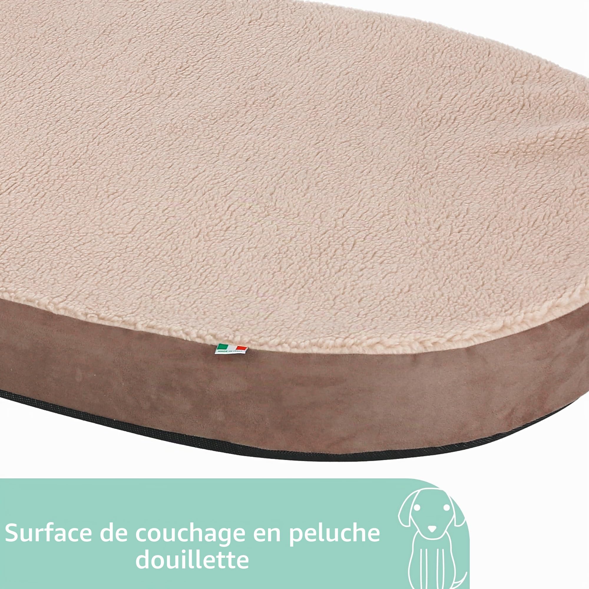kerbl-matelas-m-moire-de-forme-ovale-pour-chien-100-x-65-x-8-cm-gris-beige image 2
