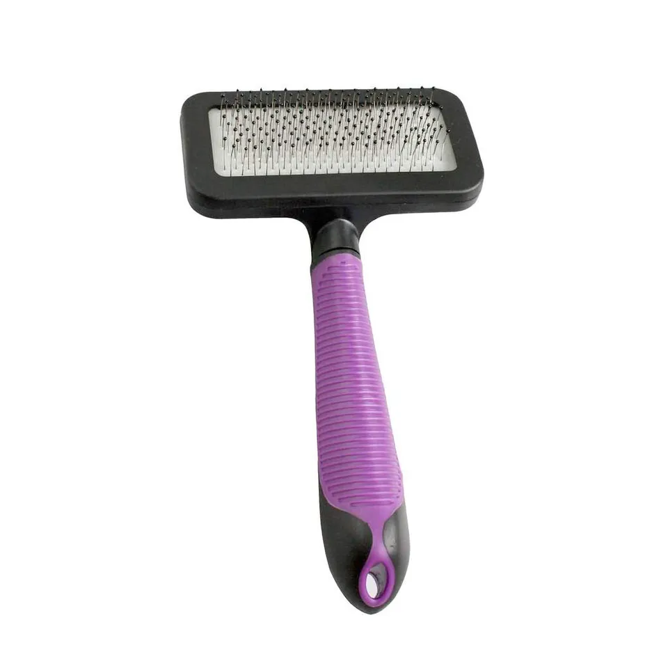 karlie-brosse-universelle-chat-violet-noir-avec-poign-e image 1