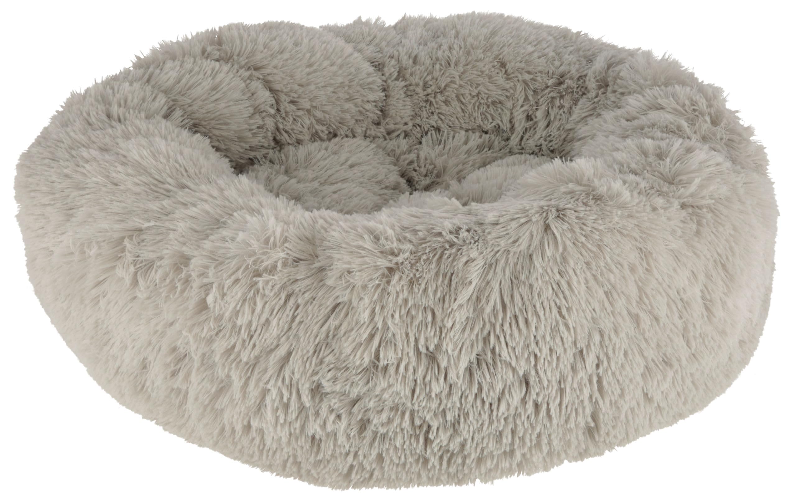 kerbl-fluffy-corbeille-donut-pour-chien-et-chat-gris-clair-76-x-19-cm image 1