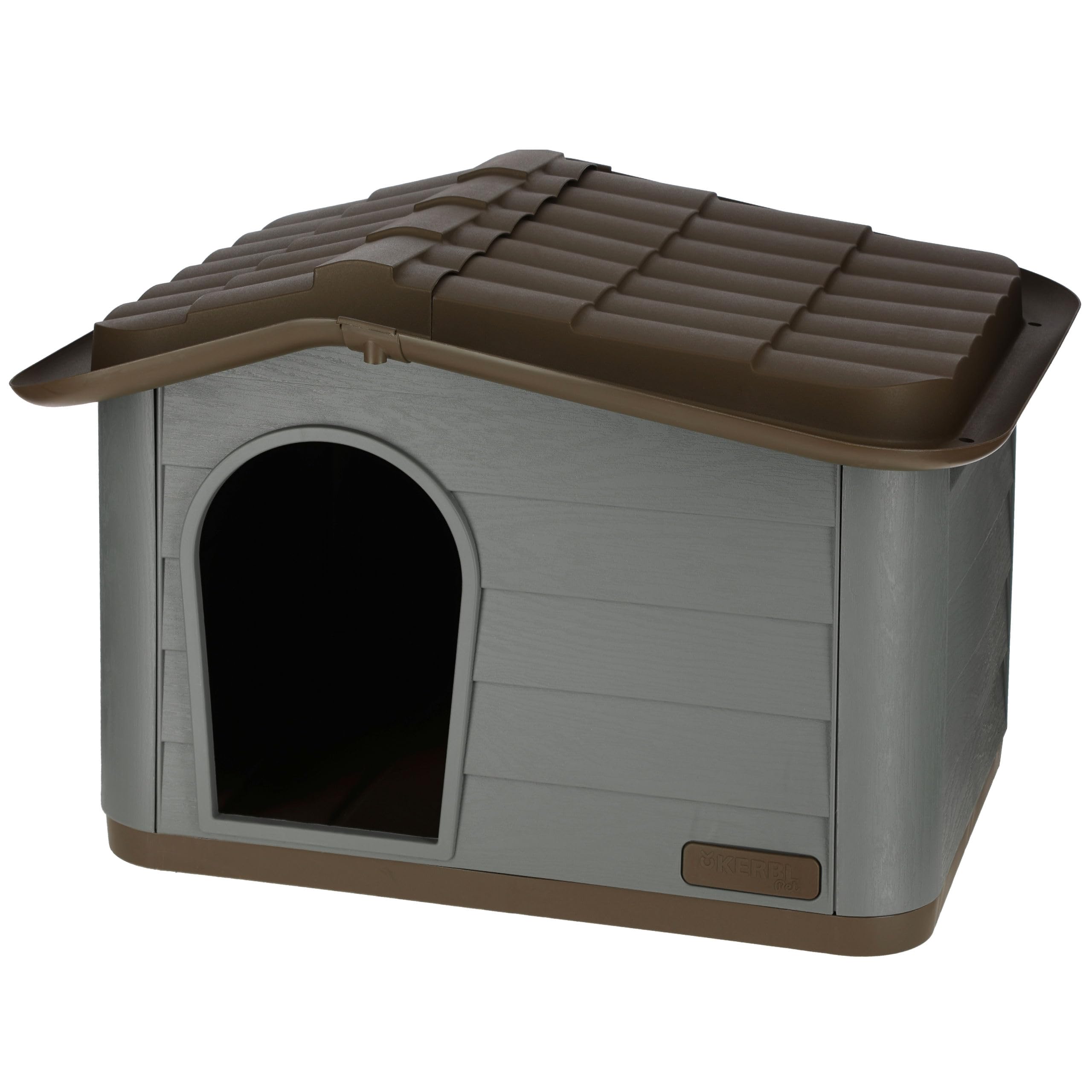 kerbl-pet-paola-eco-maison-niche-pour-chat-et-petit-chien-gris-vert-marron-60-x- image 1