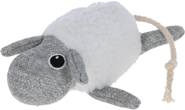 kerbl-mouton-peluche-pour-chiot-blanc-gris image 1