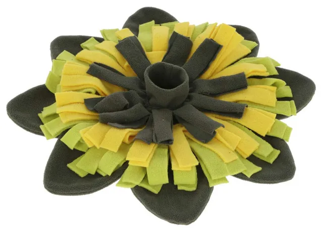 kerbl-pet-tapis-renifler-sunflower-jaune-vert-40-cm image 1