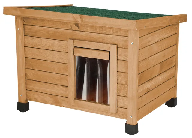 kerbl-rustica-maison-pour-chat-en-bois-57-x-45-x-43-cm-marron-vert image 1