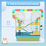pawhut-cage-hamster-4-tages-double-tour-avec-tubes-roue-et-accessoires-bleu-clai image 5