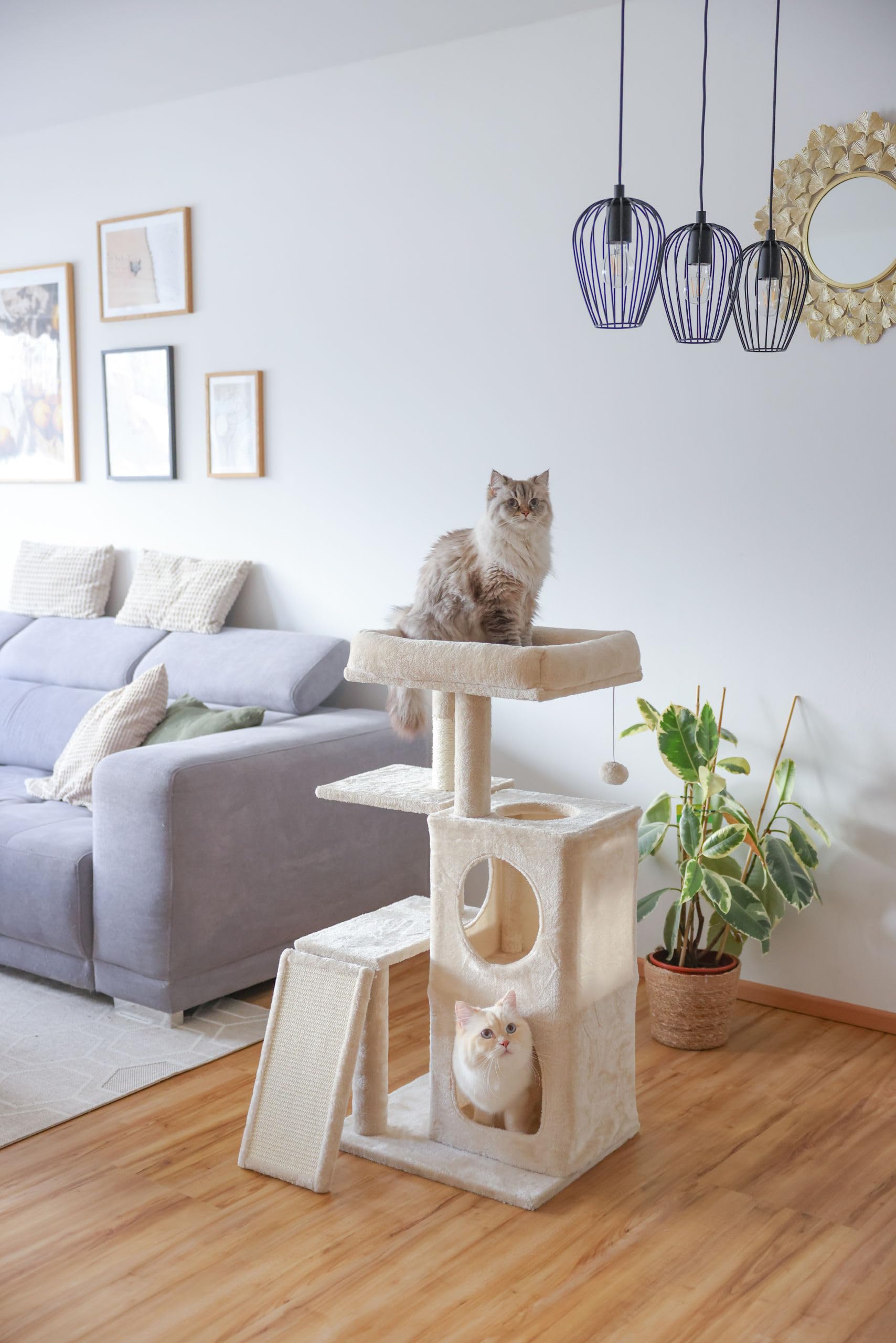 kerbl-pet-alessia-arbre-chat-beige-48-5x40x100-cm image 3