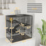 pawhut-cage-hamster-4-tages-fond-verre-tremp-31x19x31-5-pouces-noire image 4