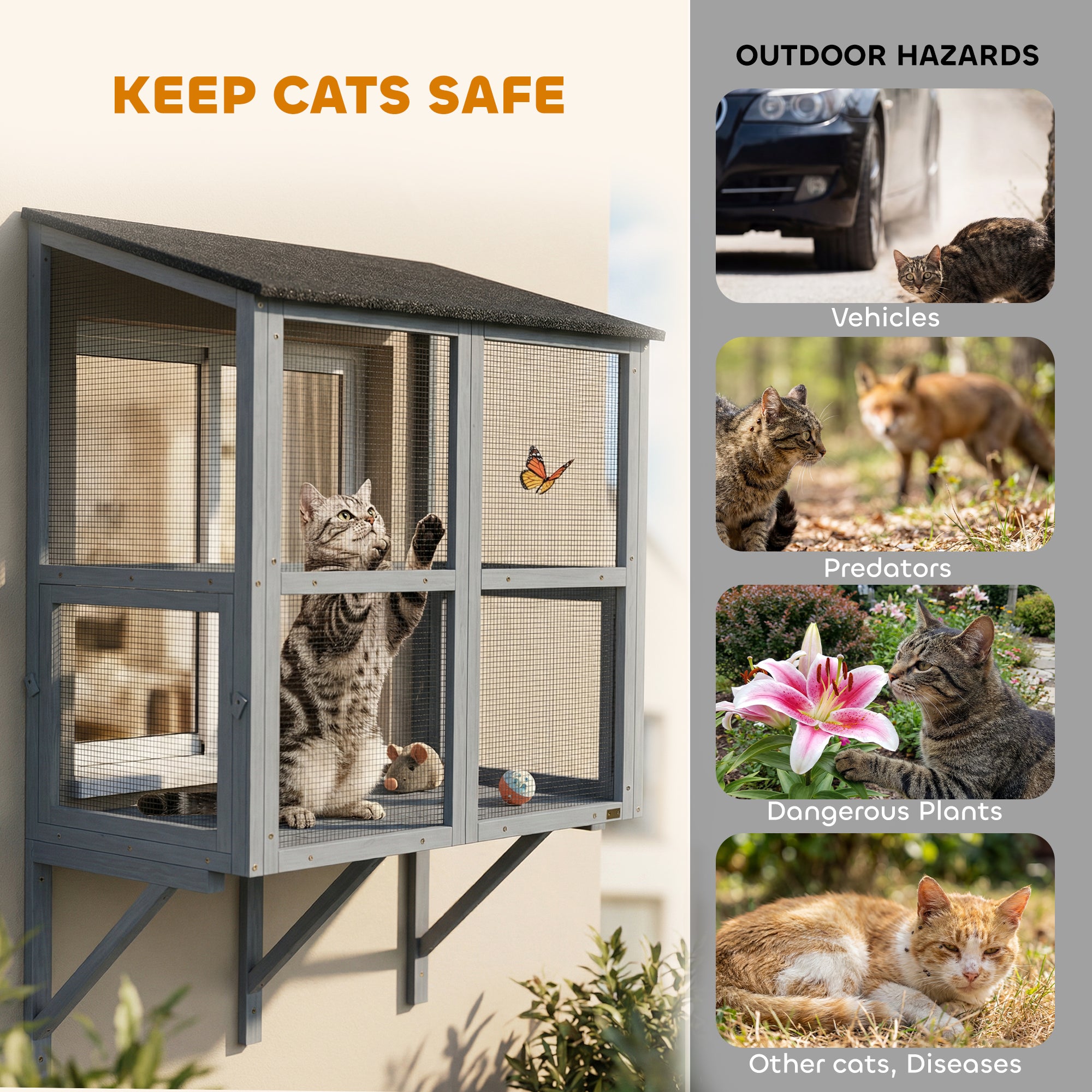 pawhut-catio-fen-tre-en-bois-avec-support-2-portes-et-toit-tanche-gris image 8