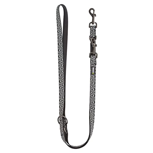 kerbl-shiny-night-laisse-longue-pour-chien-200-cm-20-mm-noir-blanc image 3