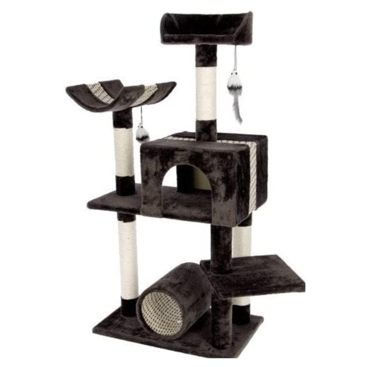 kerbl-safari-big-arbre-chat-brun-fonc-122-cm image 1