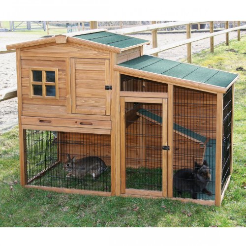 kerbl-fortuna-clapier-pour-lapins-et-poules-160-x-80-x-117-cm-avec-bac-amovible image 7