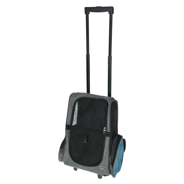 kerbl-pet-vacation-chariot-de-transport-pour-chien-et-chat-41x26x55-cm-gris-bleu image 1