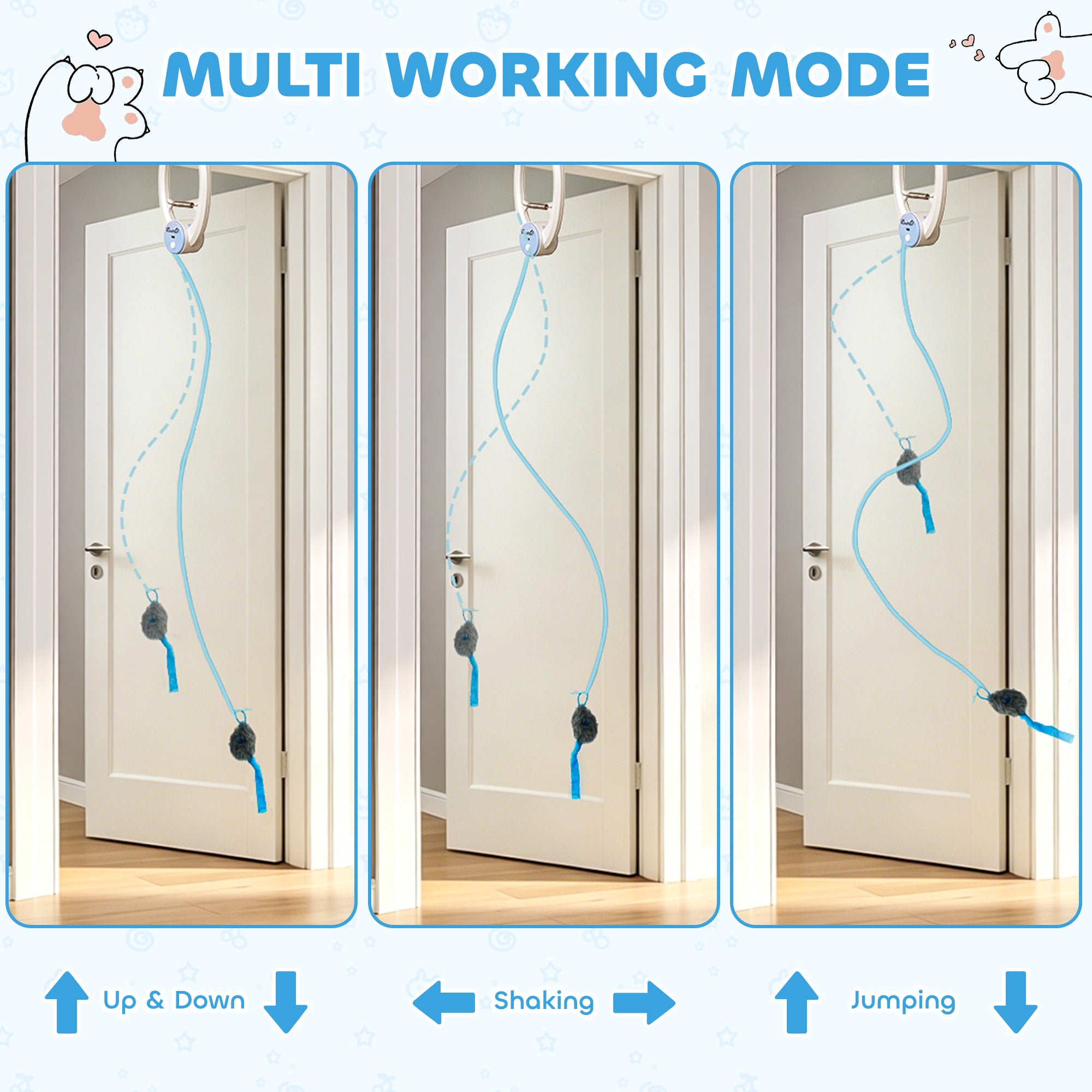 pawhut-jouet-chat-automatique-souris-rebondissante-suspendre-usb-rechargeable image 6