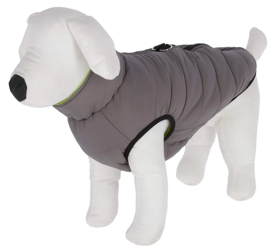 kerbl-pet-manteau-matelass-charmonix-gris-jaune-taille-l-45-cm image 1
