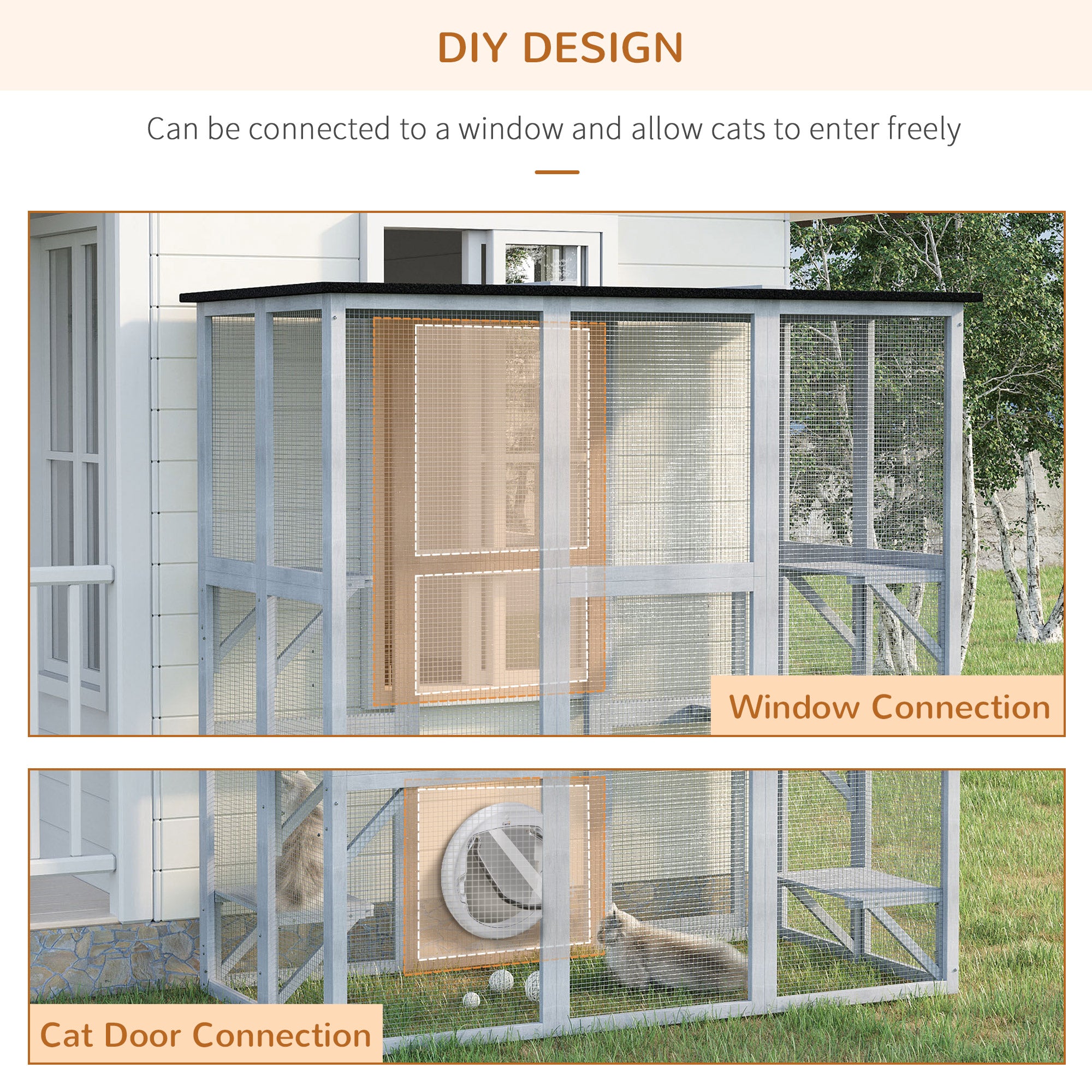 pawhut-catio-multi-chats-ext-rieur-imperm-able-180-x-98-x-180-cm-avec-plateforme image 6
