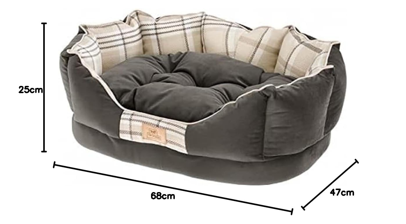 ferplast-charles-70-canap-chien-chat-cossais-marron-68-x-47-x-h-25-cm image 2