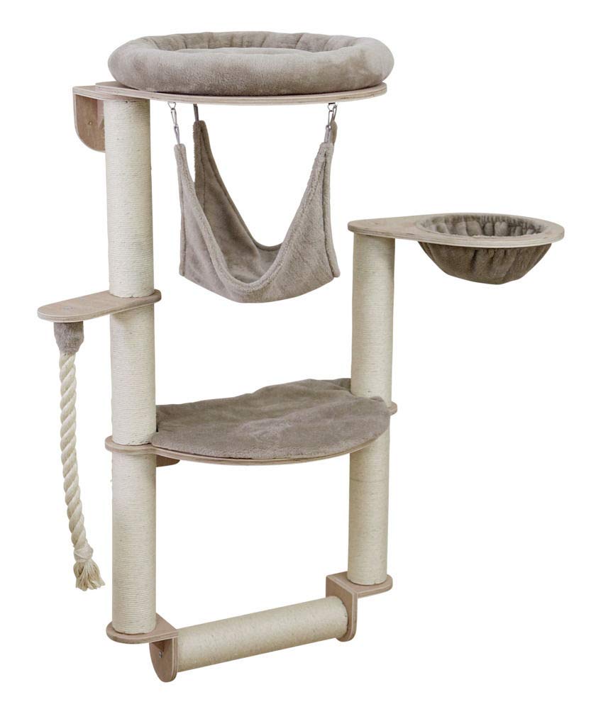 kerbl-pet-arbre-chat-dolomit-grappa-fixation-murale-taupe-80x66x158-cm image 8