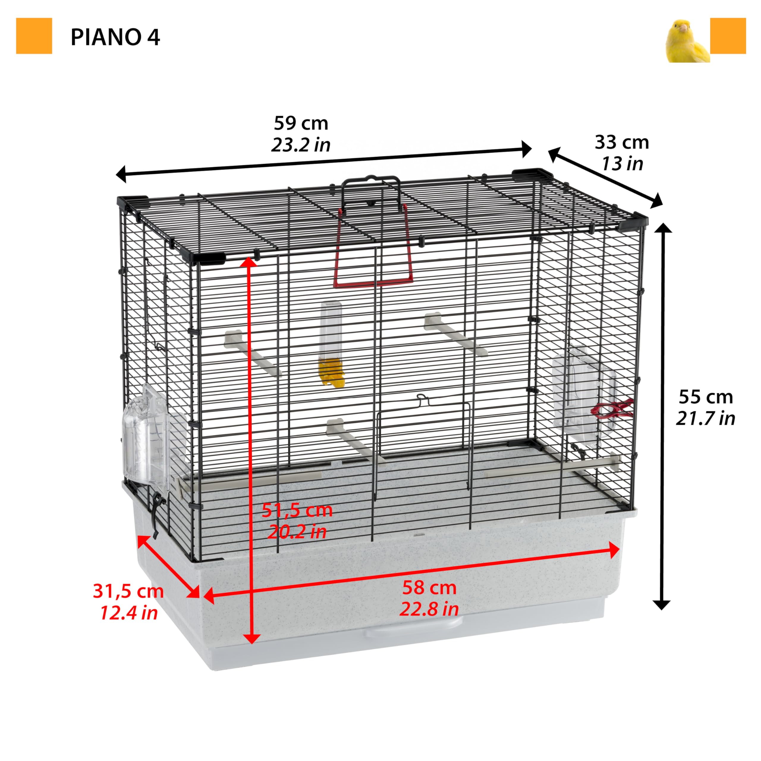 ferplast-piano-4-cage-oiseaux-canaris-59-x-33-x-h-55-cm-avec-accessoires image 3