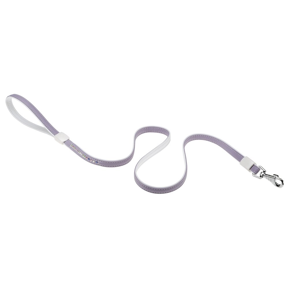 ferplast-lux-laisse-chien-cuir-synth-tique-strass-lilas-12-mm-x-110-cm image 1