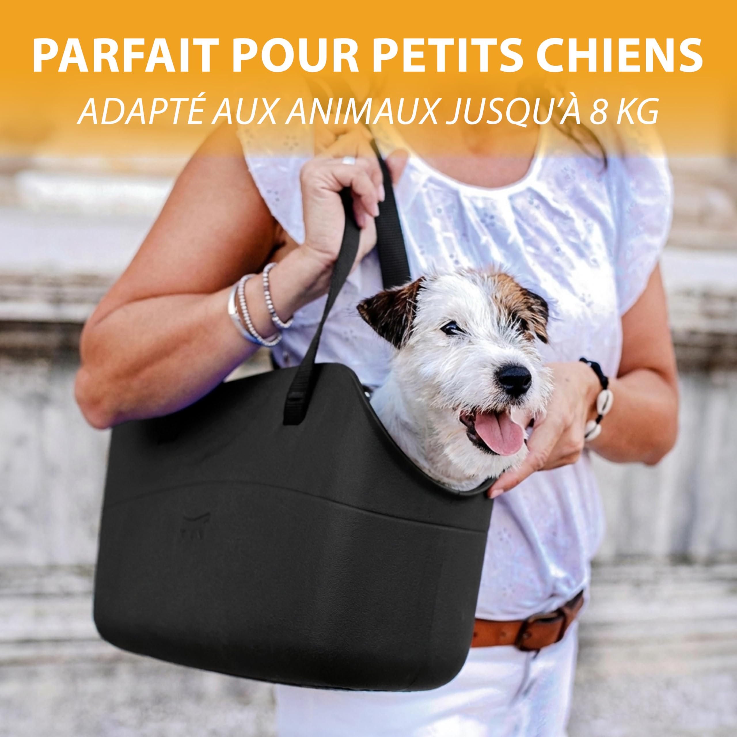 ferplast-with-me-sac-de-transport-chien-chat-jusqu-8-kg-43-5-x-21-5-x-27-cm-noir image 6
