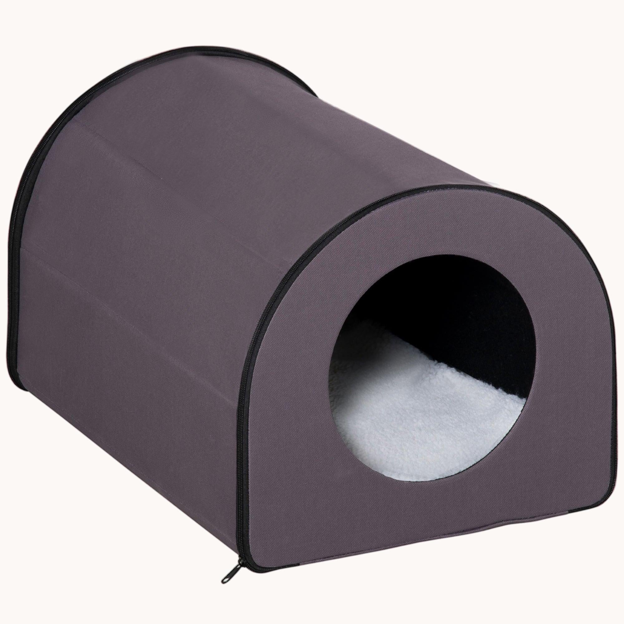 pawhut-niche-d-me-chauffante-pour-chat-abri-isol-tanche-marron-d-hiver image 1