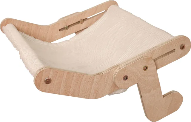 kerbl-pet-nap-hamac-pour-chat-blanc-49-5-x-43-cm-bois-et-polyester image 1