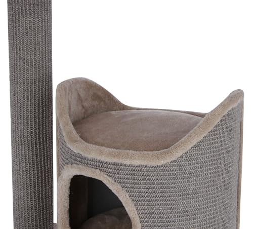 kerbl-tiana-arbre-chat-gris-73-5x45x130-cm-tunnel-sisal-et-coussins-lavables image 8