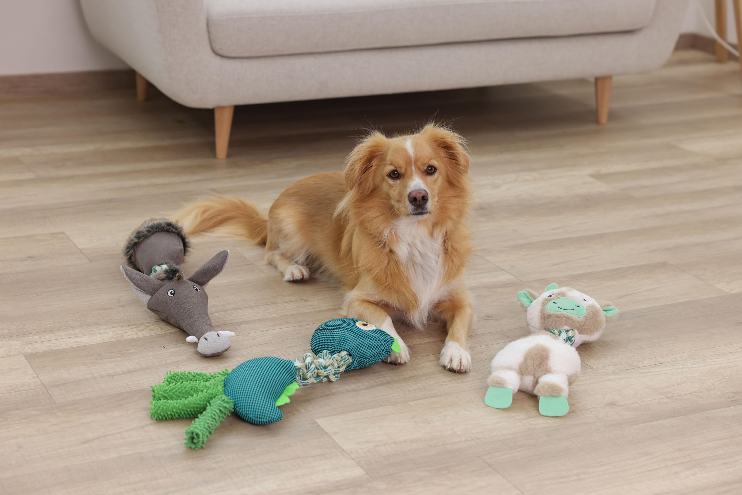 kerbl-pet-jouet-chien-sanglier-17-x-56-cm-avec-corde-et-couineur image 5