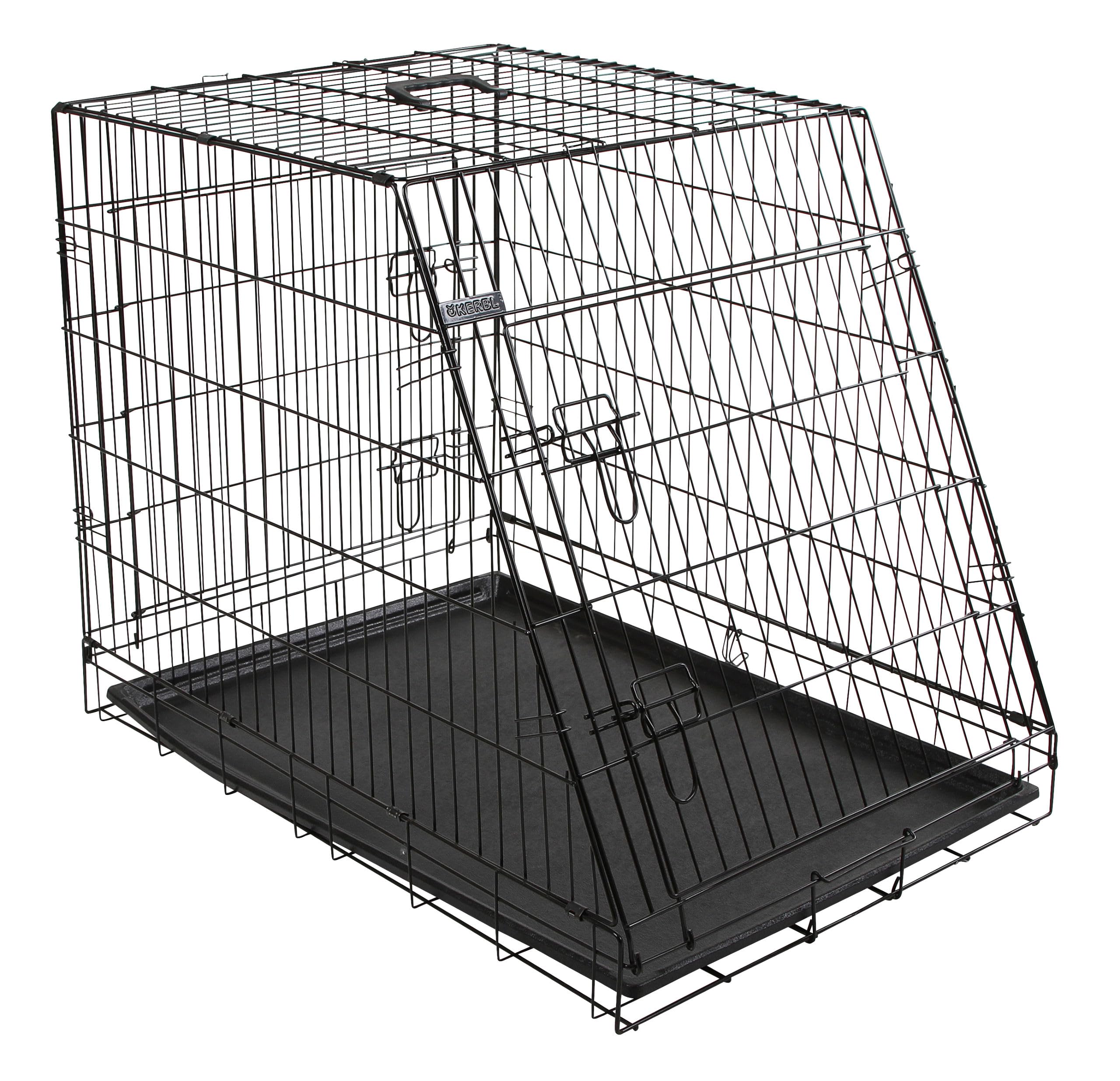 kerbl-cage-de-transport-3-portes-pour-chien-noir-76-x-54-x-64-cm image 1