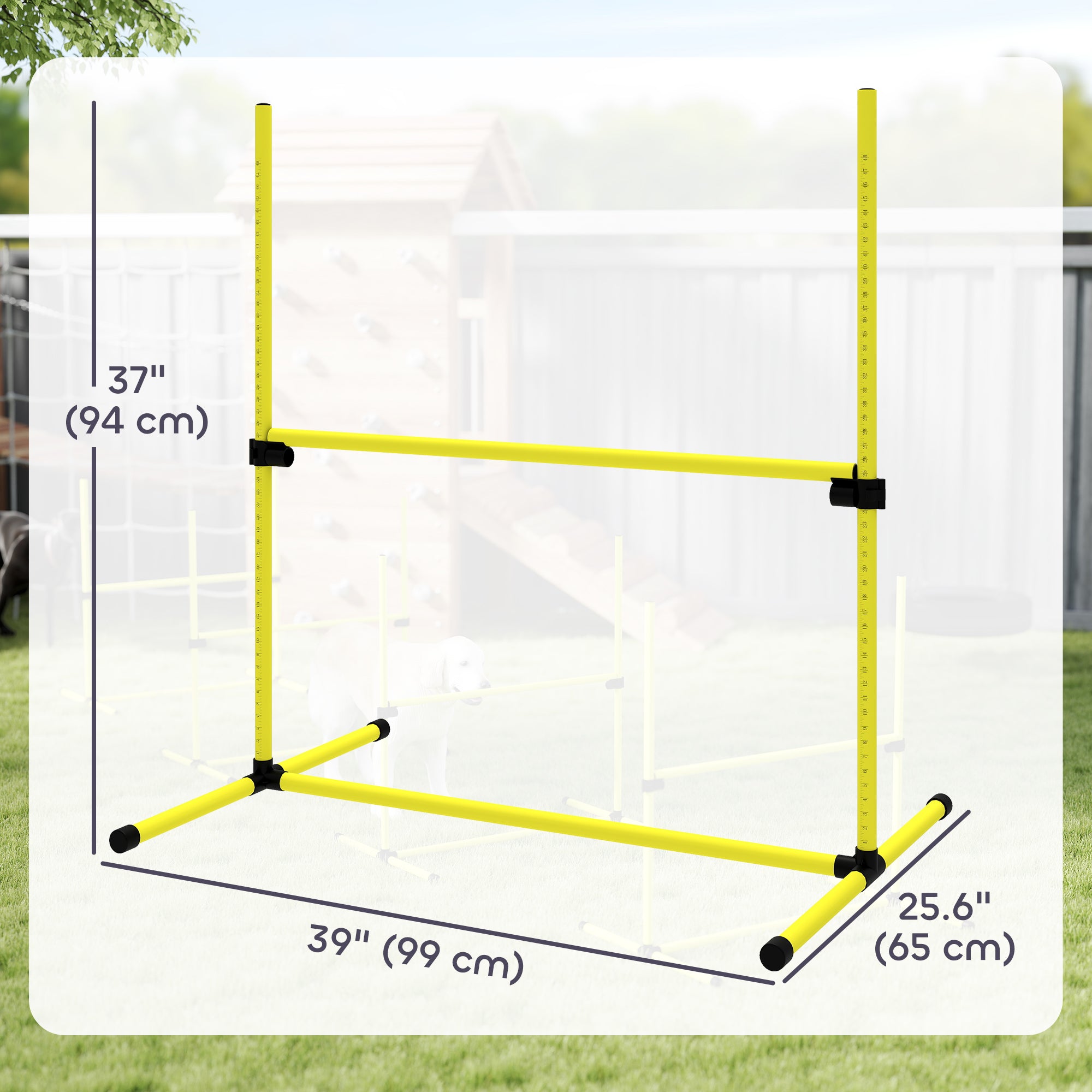 pawhut-kit-agility-chien-6-pi-ces-haies-r-glables-jaune image 5