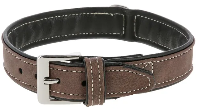 kerbl-pet-california-collier-chien-cuir-synth-tique-brun-46-52cm-35mm image 1