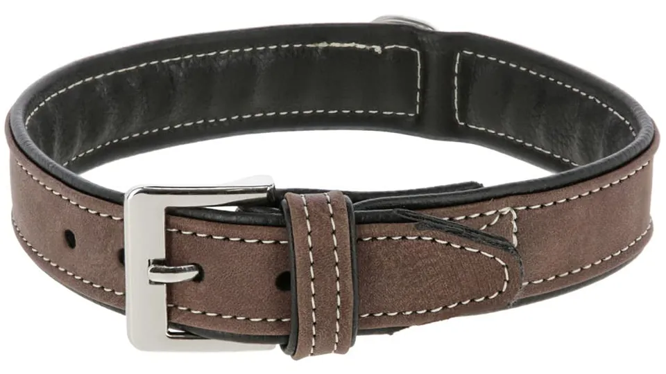 kerbl-pet-california-collier-chien-cuir-synth-tique-brun-46-52cm-35mm image 1
