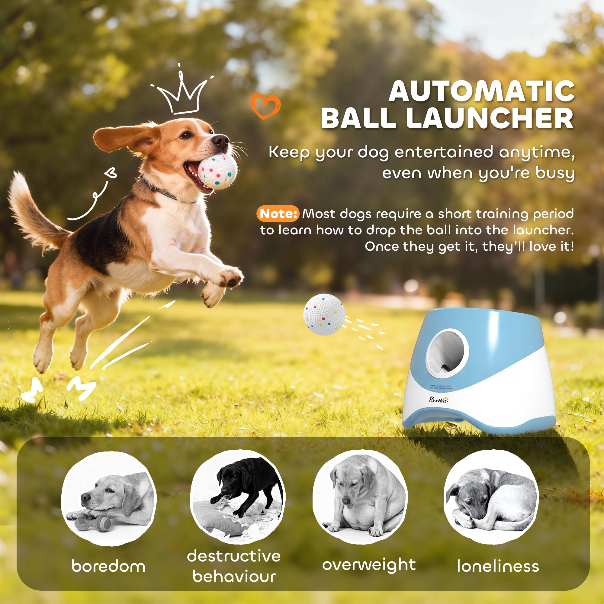 pawhut-lanceur-de-balles-automatique-bleu-6-10-14-m-5-balles-etpu-pour-chien-pet image 6