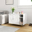 pawhut-meuble-liti-re-chat-cach-e-avec-griffoir-et-rangement-blanc-80x51x61-cm image 4