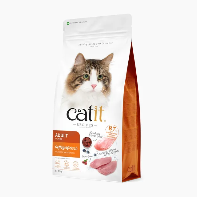 catit-recipes-adulte-oiseaux-2-kg-croquettes-au-poulet-avec-psyllium image 1