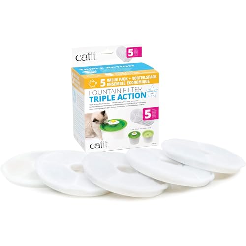 catit-pack-de-5-filtres-triple-action-pour-fontaine-chat-flower-fountain image 8