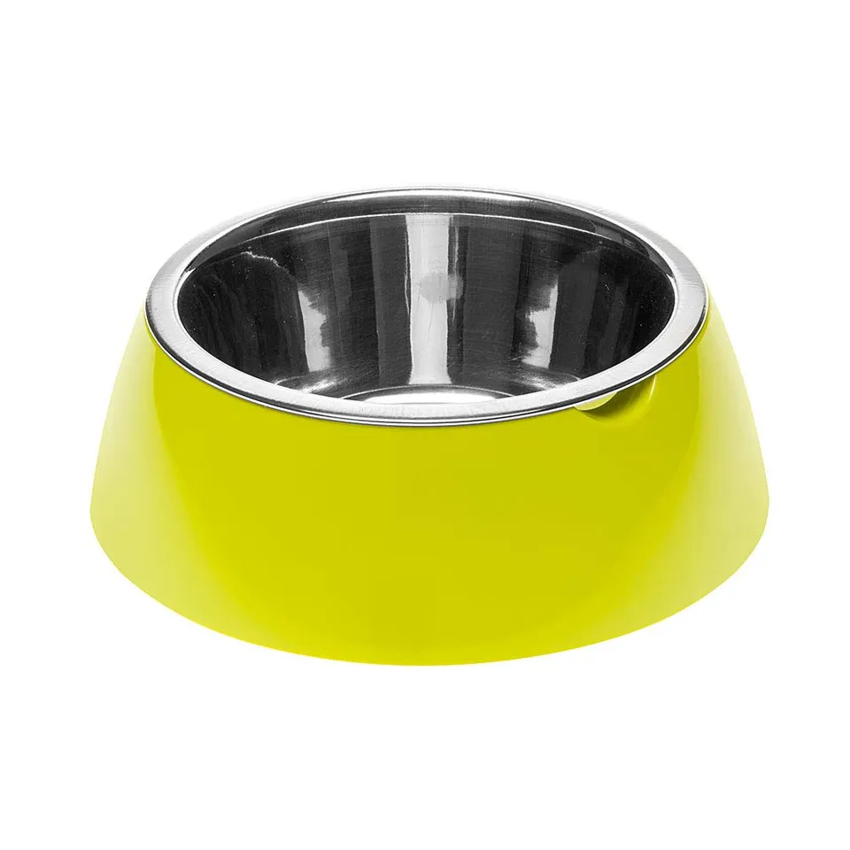 ferplast-jolie-gamelle-chien-et-chat-inox-avec-support-plastique-vert-moyen-0-9- image 1