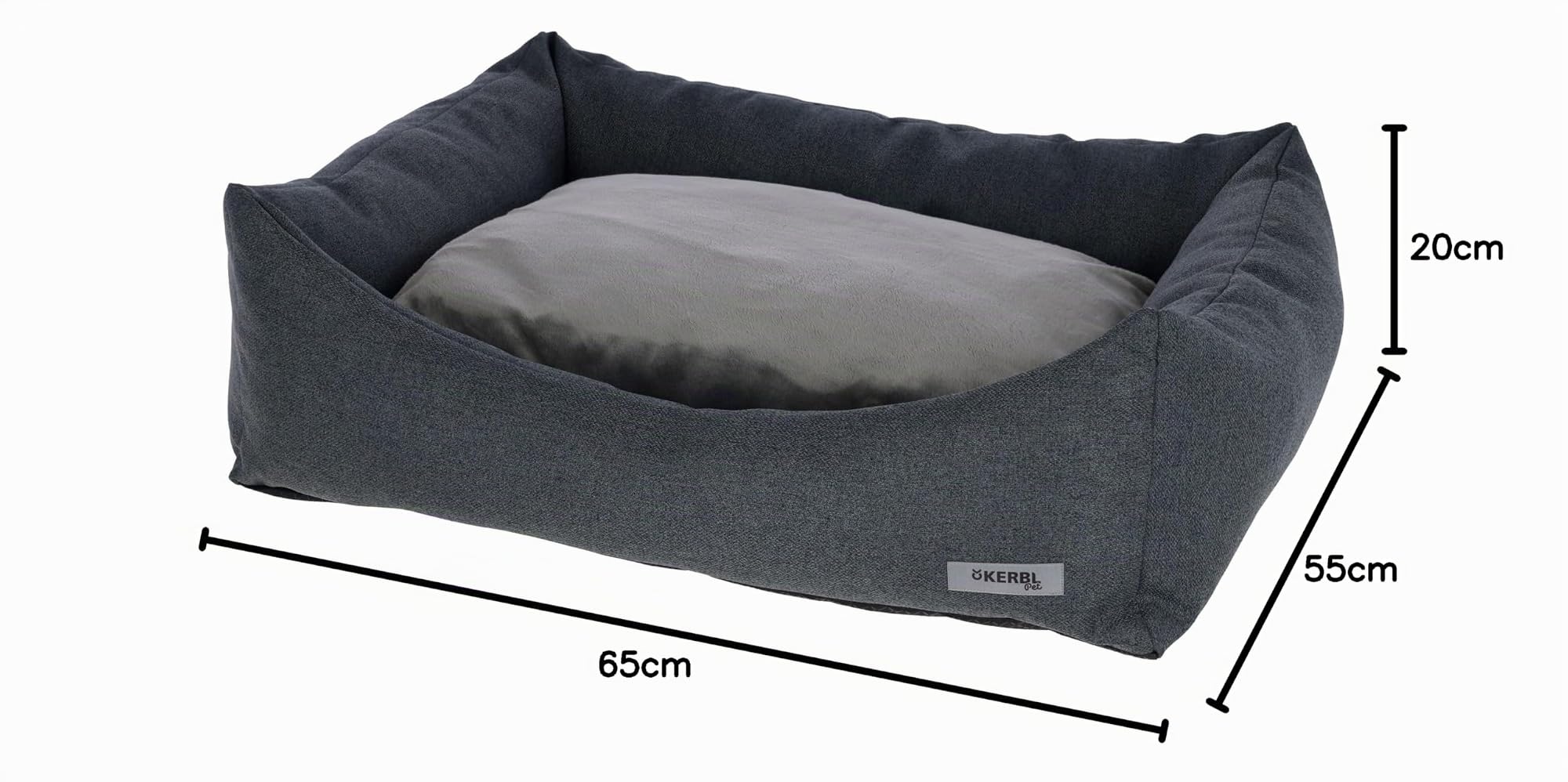 kerbl-pet-platin-ortho-lit-douillet-pour-chien-gris-65x55x20-cm image 8