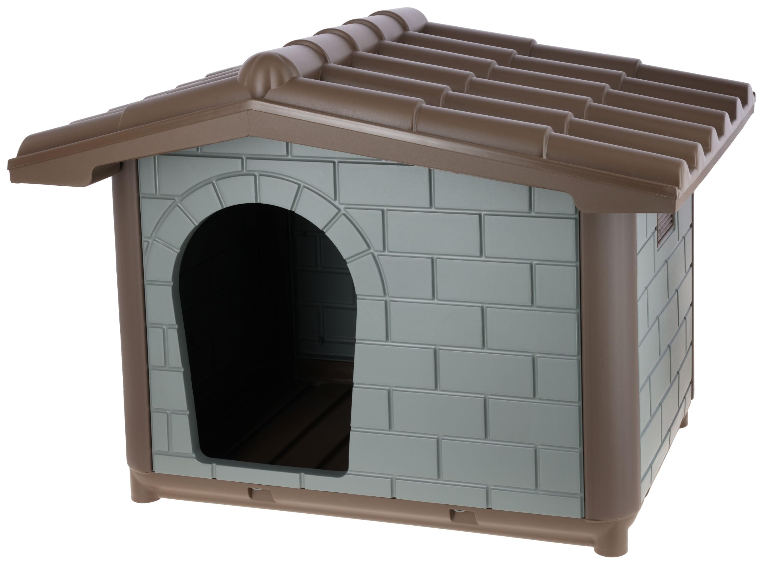 kerbl-pet-levin-eco-niche-pour-chiens-99-x-70-x-75-cm-plastique-recycl-gris-vert image 1