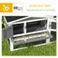 pawhut-clapier-lapin-2-tages-int-rieur-ext-rieur-61-5-avec-tiroir-gris-clair image 8