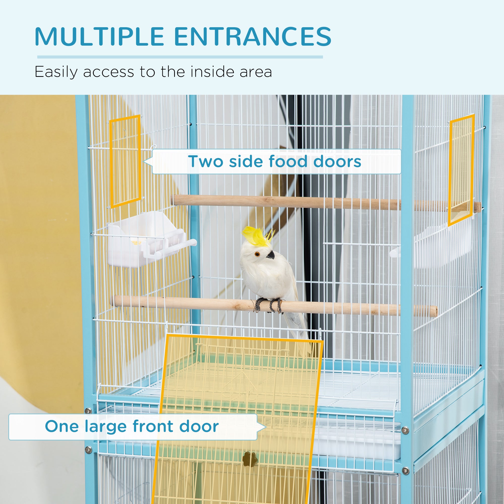 pawhut-grande-cage-oiseaux-55-bleu-clair-voli-re-canari-pinson-conure image 8