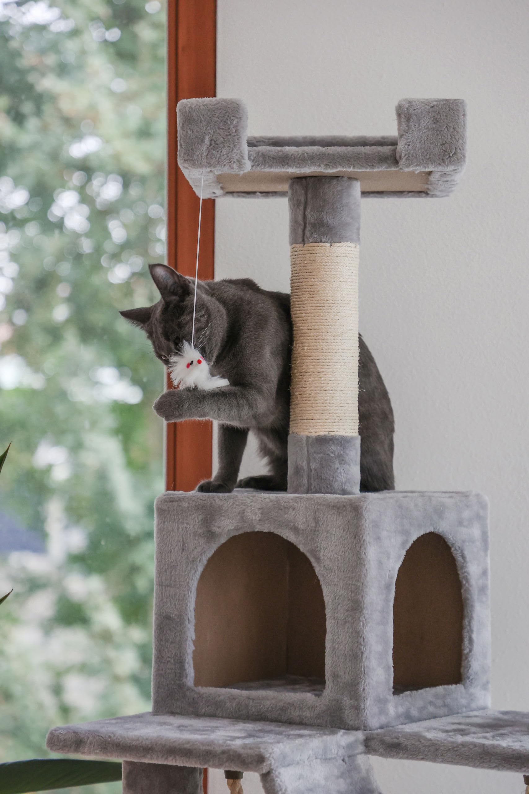 kerbl-pet-square-arbre-chat-178-cm-gris-clair image 2
