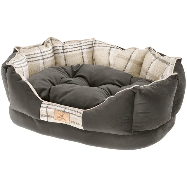 ferplast-charles-50-panier-chien-chat-marron-avec-matelas image 1