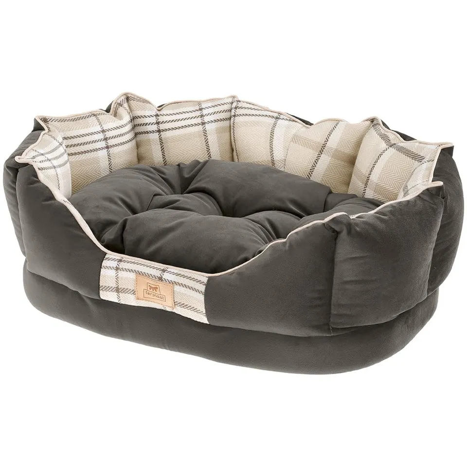 ferplast-charles-50-panier-chien-chat-marron-avec-matelas image 1
