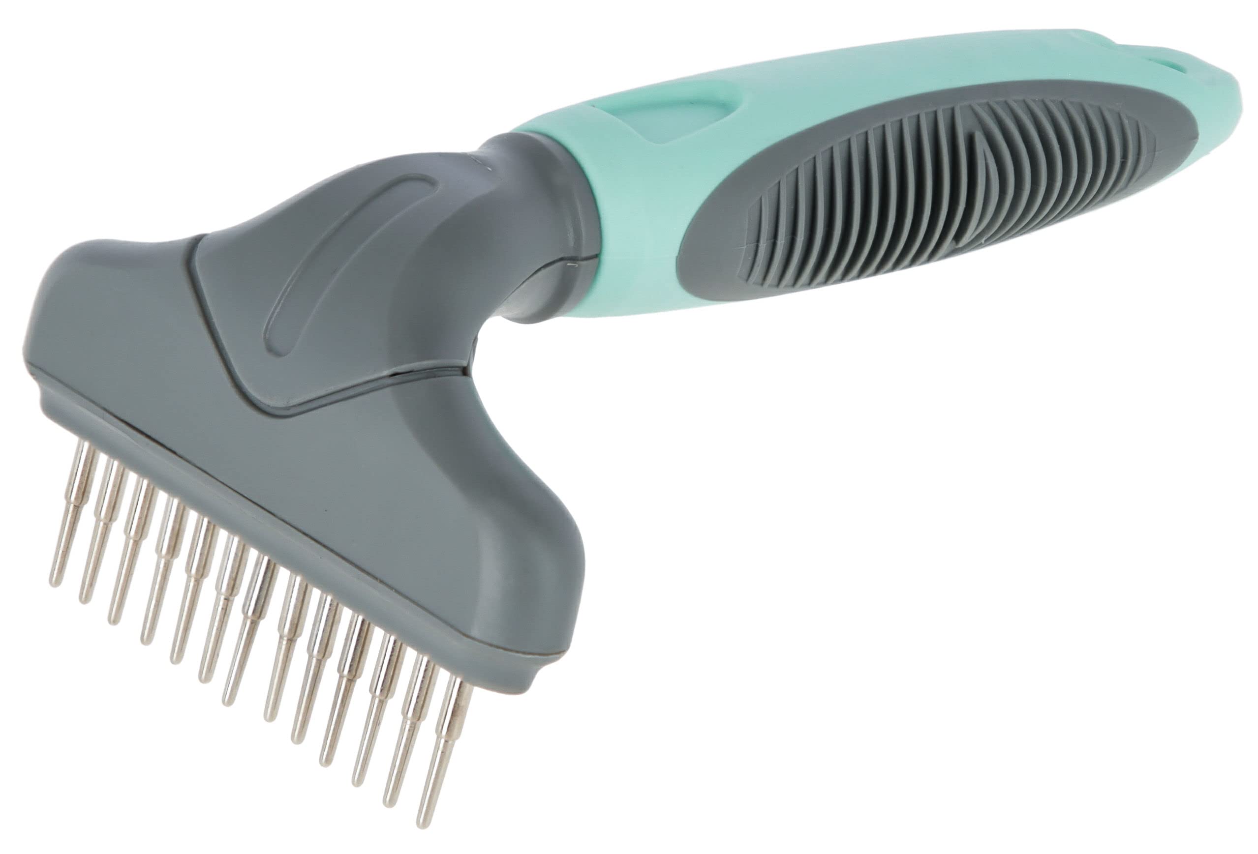 kerbl-pet-trille-de-d-m-lage-2-rang-es-turquoise-gris-15-x-9-cm image 3