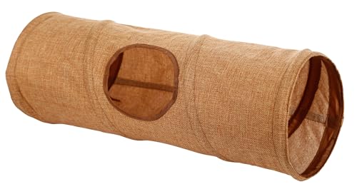 kerbl-pet-tunnel-de-jeu-pour-rongeurs-marron-50-cm-18-cm-toile-3-entr-es image 4