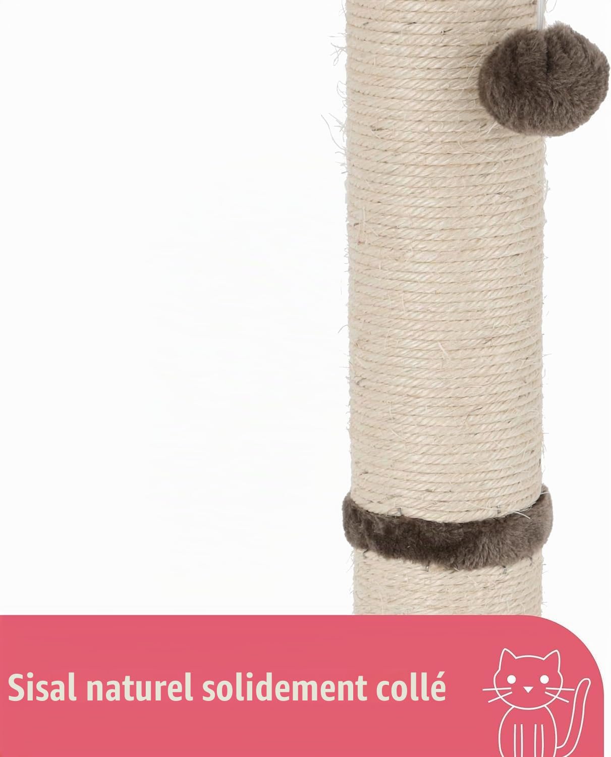 kerbl-opal-maxi-tube-gratter-pour-chat-78-cm-avec-balle-de-jeu image 4