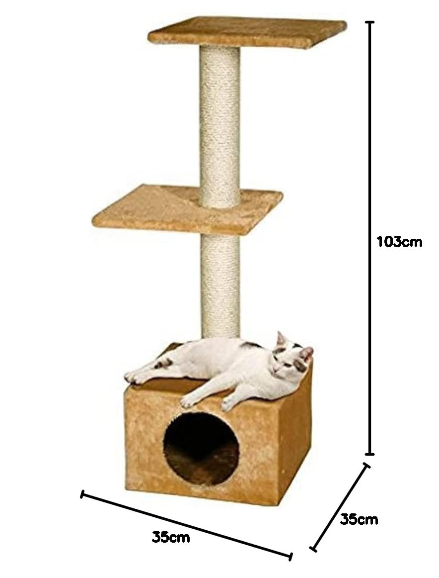 karlie-smaragd-arbre-chat-beige-3-niveaux-35-x-35-x-103-cm image 6